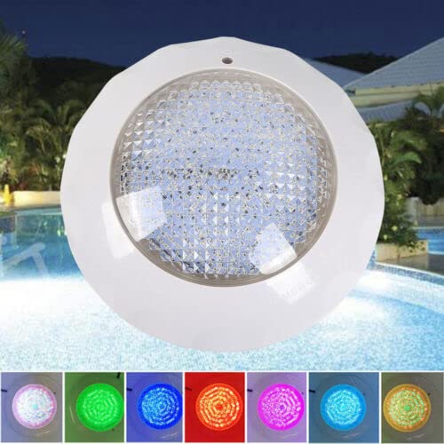 Illuminazione a LED per piscina, subacquea, 45 W, RGB, luce subacquea, spa, piscina, parete in acciaio, per acquario, vasca da bagno, IP68, impermeabile, cavo da 1,5 m, con telecomando AC12 V