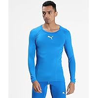 Puma Liga Baselayer Tee Ls Maglia A Manica Lunga, Blu (Electric Blue Lemonade)