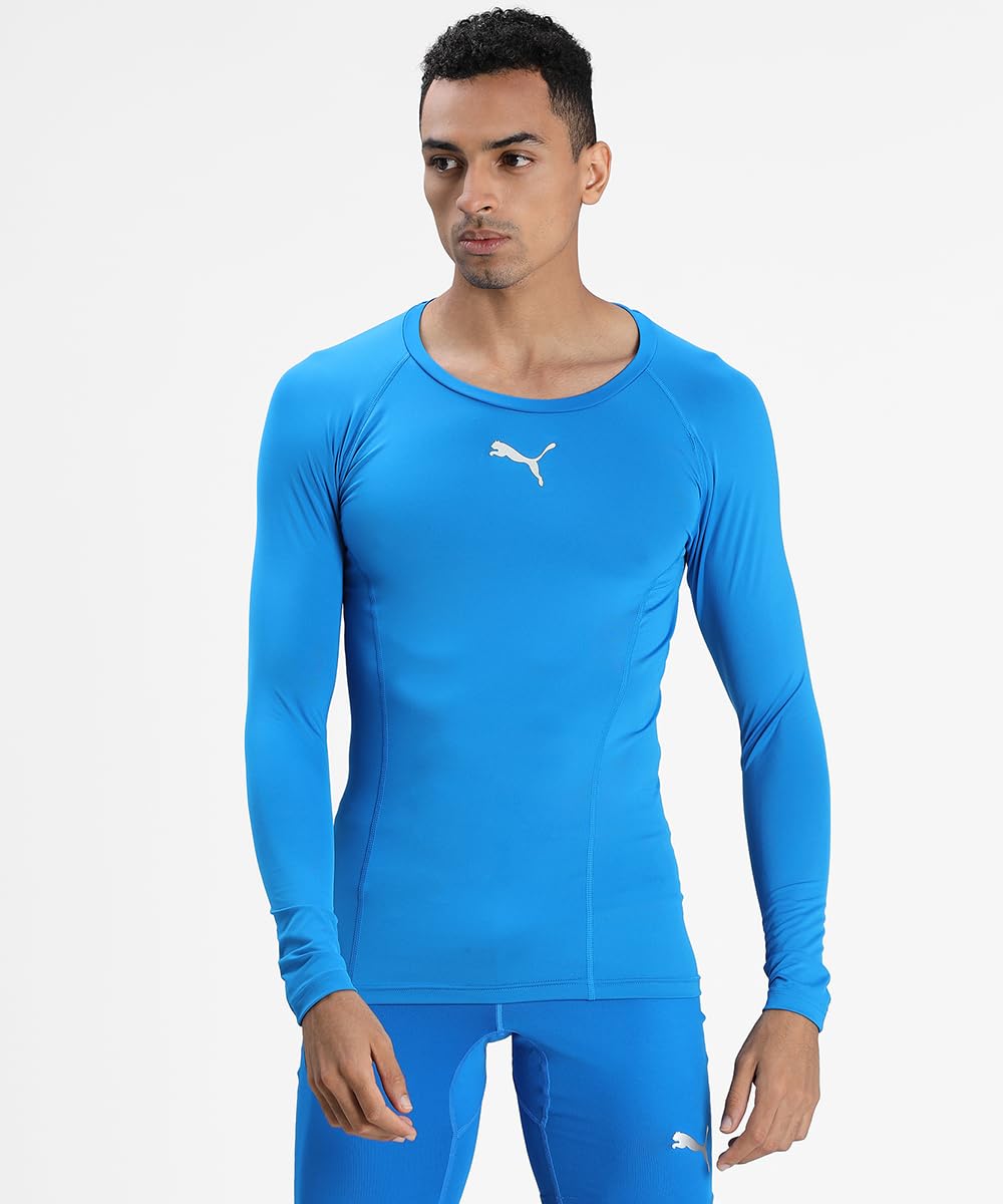 PUMA LIGA Baselayer Tee LS Functional Underwear Men's, Electric Blue Lemonade, S