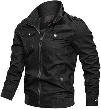 Men Spring Autumn Cotton Windbreaker Coat Army Bomber Jackets Cargo Military Flight Jacket