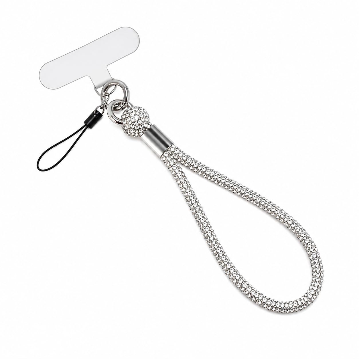 Luxury Crystal Rhinestone Phone Wrist Strap Lanyard With Secure Attachment Patch For Smartphones, Cases, Keys & Accessories-image-8