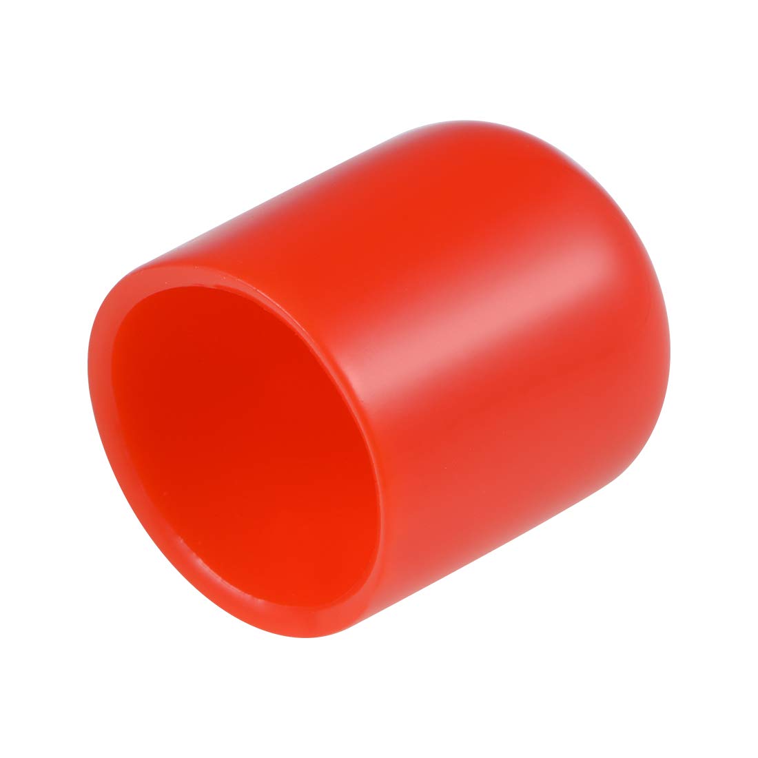 sourcing map 20pcs Rubber End Caps 19mm ID Vinyl Round Tube Bolt Cap Cover Thread Protectors Red — image 1