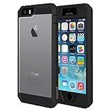 AMZER Full Body Hybrid Case with Built-in Screen Protector for iPhone 5/ 5S, iPhone SE - Black