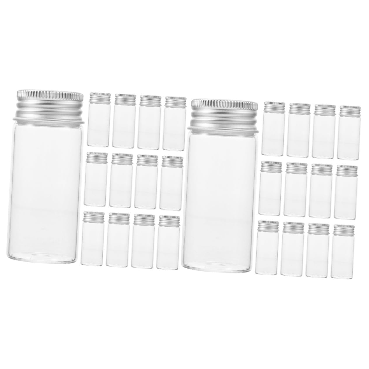 2 Sätze Reagenzglas Flaschenschnalle Kleine Einmachgläser Stopfen Kanister Fläschchen Einmachgläser Mit Breiter Öffnung Mini Flaschen Balsam Set Vorratskammer Stück * 2