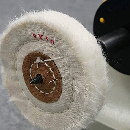 Luo Ke 5 Pcs 3'' Cotton Cloth Polishing Wheel For Bench Grinder/Bench Buffer, 3/8'' Arbor Hole #TOP4