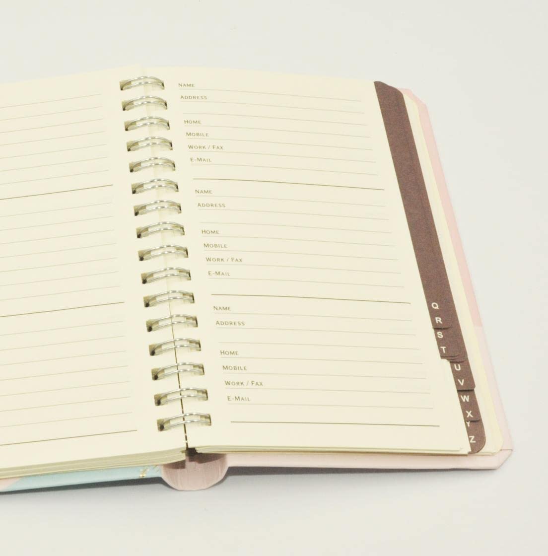 Sixstore A6 Address Book Wiro Bound A-Z Tabbed & Telephone Number, Address Book with Tabs, 15 x 11cm Address Book Hardcover - Image 4