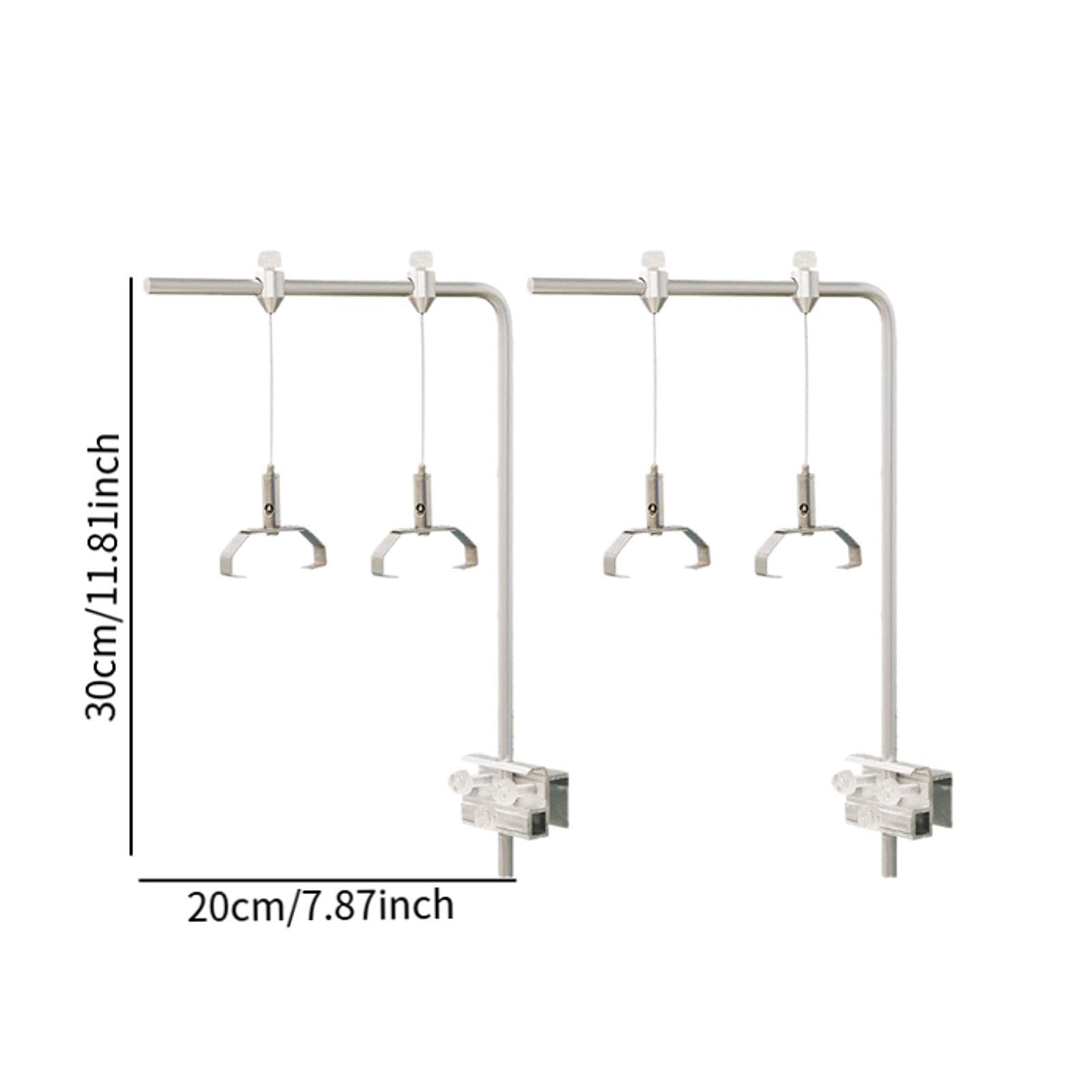 2 Stück Aquariumlichthalterung Lampenbügel Montagegestell Lampenstützen Leuchtenhalter mit Verstellbarem Und Universellem Design für Eine Sichere Und, mit 4 Clips