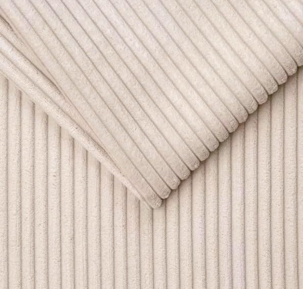 TAPHICEROS Tela de Pana, Perla, 100 cm x 142 cm, Por Metro, Telas de Tapicería, Tela Gruesa, Material de Cubierta, Decorativo para Muebles de Sofá, Fundas de Cojín, Ropa