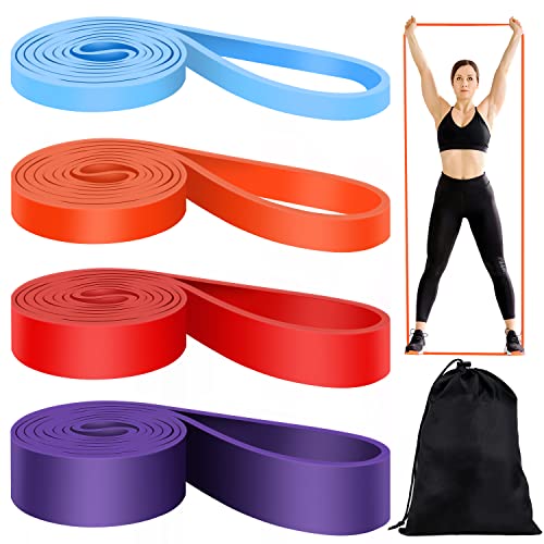 Klimmzug-Hilfsbänder Set – 4 Widerstandsstufen, 104 Cm, Fitnessstudio-Qualität