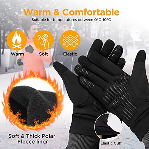 Gants Hiver Vélo VTT Homme Femme Gants Cyclisme Moto Scooter Ecran Tactile Coupe-Vent Antidérapant Étanche Réfléchissant Anti Froid pour Sport Course Jogging Conduite Jardinage Randonnée LEMEGO - Image 5