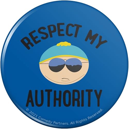 Miniatura 1 de South Park Cartman Respect My Authority - Imán de botón para nevera
