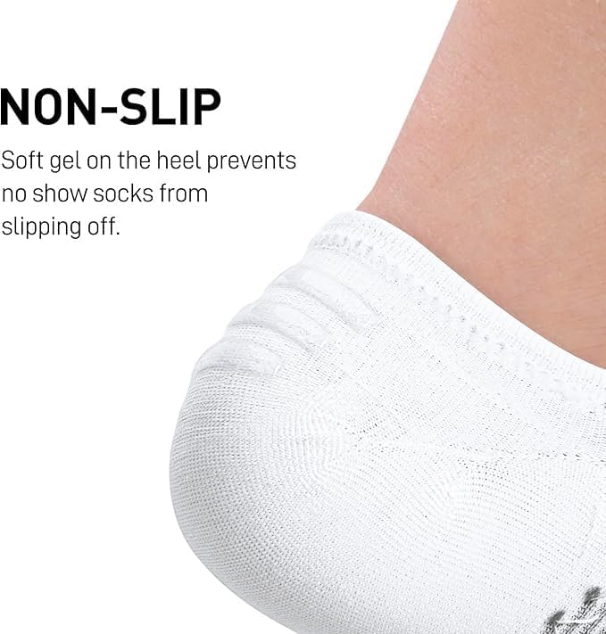 wernies No Show Socks Men 10 Pairs Ankle Low Cut Cotton Men Socks with Non Slip Grips 6-10/11-13 - Image 4