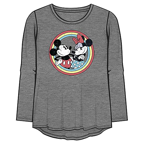 Sweat Mickey et Minnie Disney pour garçon en gris chiné taille XS