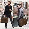 RAINSMORE Messenger Bags for Men Briefcase Waterproof Leather Laptop Bag 16 Inch Vintage Shoulder Satchel Bag for Work Office Business College Brown #5