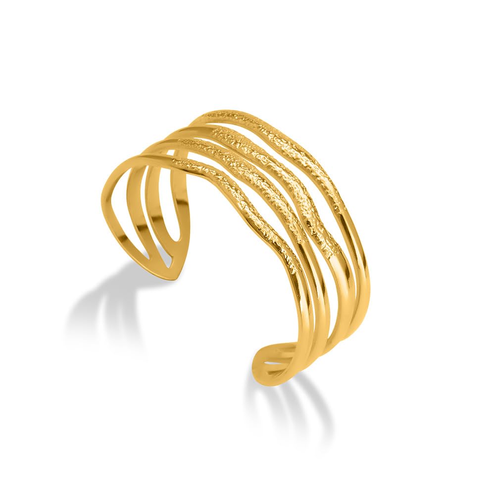 PALMONAS Golden Waves Cuff Bracelet for Women - Gift for Girls & Women | Waterproof & Anti-Tarnish Bracelet - Review, Price and Buying Guide
