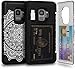 TORU CX PRO Galaxy S9 Wallet Case Pattern Mandala with Hidden Credit Card Holder ID Slot Hard Cover, Mirror & USB Adapter for Samsung Galaxy S9 - Dreamcatcher