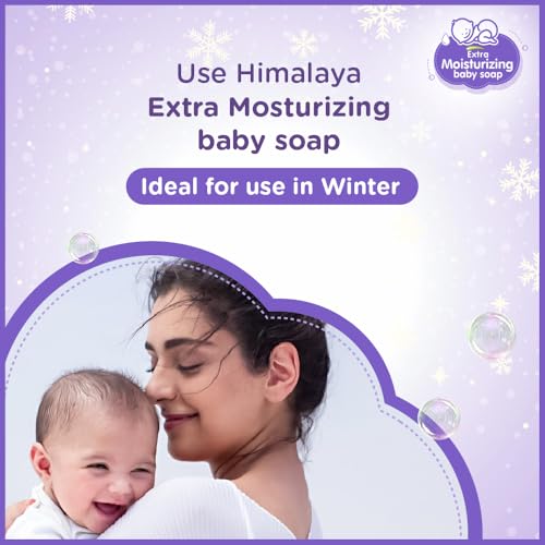Image of Himalaya Extra Moisturizing Baby Soap 125 g | BUY 3 GET 1 FREE | No 1 Doctor prescribed brand | Aloe, Olive, Milk| Cleanses & Moisturizes baby's skin