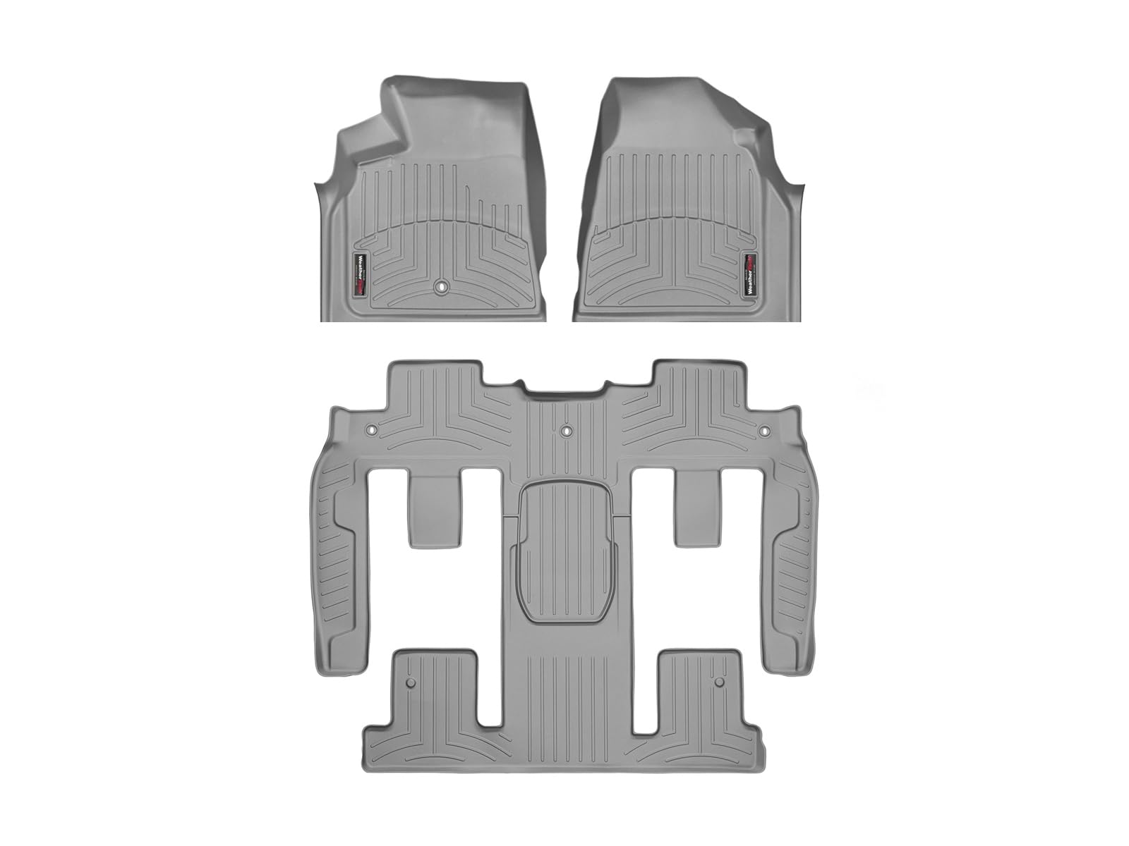 Weathertech Custom Fit FloorLiners for Chevrolet Traverse, Acadia Limited, Acadia - Full Set (462511-469423), Grey