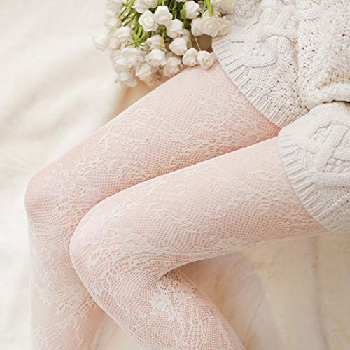 Women Sexy Cream Lace Tight Long Summer Stocking Hollow Out Pantyhose2