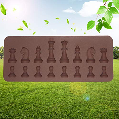 Angoily Molde de Silicone Xadrez 3D Peça de Xadrez Molde de Silicone Molde de Decoração de Bolo de C