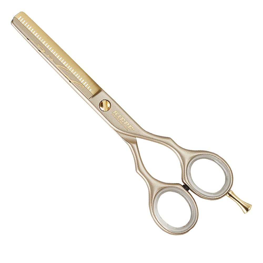 Ciseaux à effiler professionnels Demi-lame dorée 14 cm – Pin 100% fabriqué en Italie