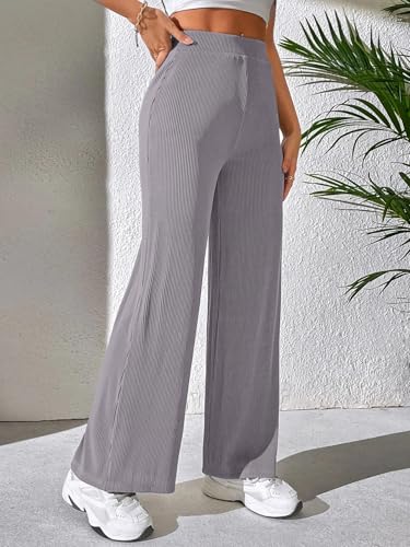 Image of GRECIILOOKS Women's Parachute Cargo Pants - High Waist Flared Korean Trousers| Trendy Casual Wear for Daily & Travel Use (Available in Plus Size)