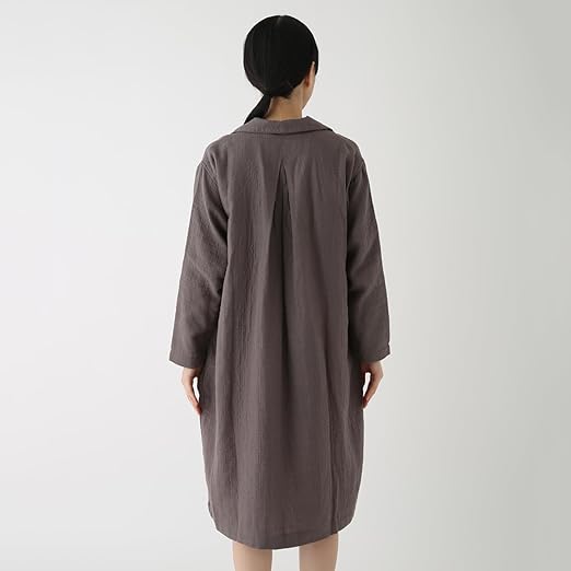 【新品・未使用品】UCHINO マシュマロガーゼ前あきワンピース S　ウチノ RTF15861_cGY_a001_ps.jpg