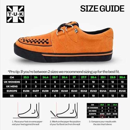 Image of TUK Suede Creeper Sneaker Shoes for Women and Men, D Ring Lace Up Shoes