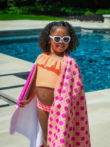 Image of RuffleButts Girls UPF50+ Sun Protection One Shoulder Ruffle Tankini Two Piece Swimsuit