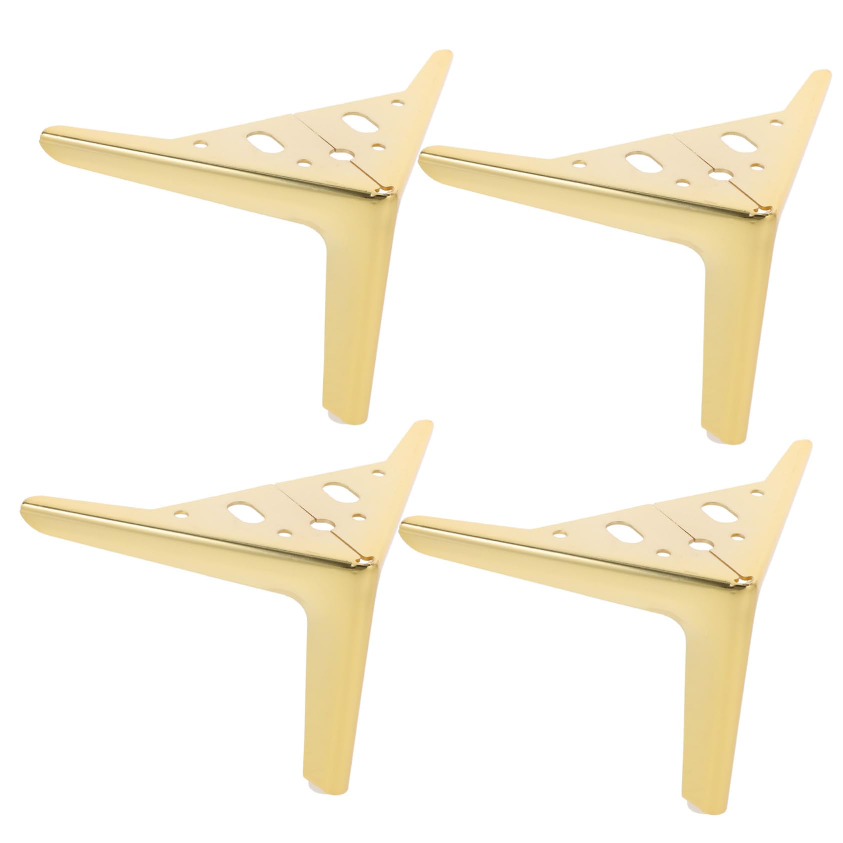 DOITOOL 4pezzi Gambe per Mobili Metalliche Triangolari Piedini di Supporto per Divani Cassettiere Tavoli e Armadietti Stabili Ricambio per Arredamento