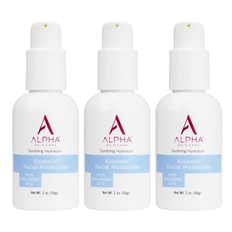 Alpha Hidratante facial com ácido hialurônico, 60 mL, pacote com 3