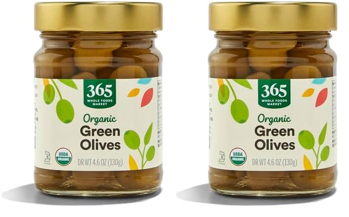 Sponsored Ad - 365 by Whole Foods Market, Olives Green Organic, 4.6 Ounce (Pack of 2)