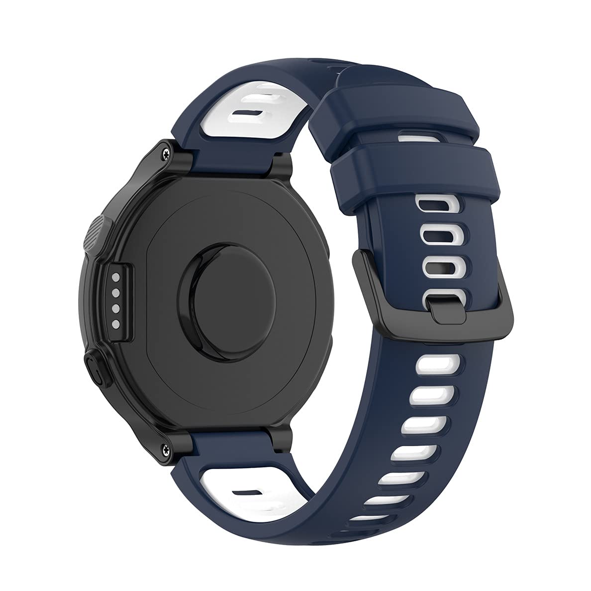 Yoobuu Silicone Watch Strap Compatible with Garmin Forerunner220/230/235/620/630/735, Approach S20/S5/S6 Sport Replacement Band (Blue/White)
