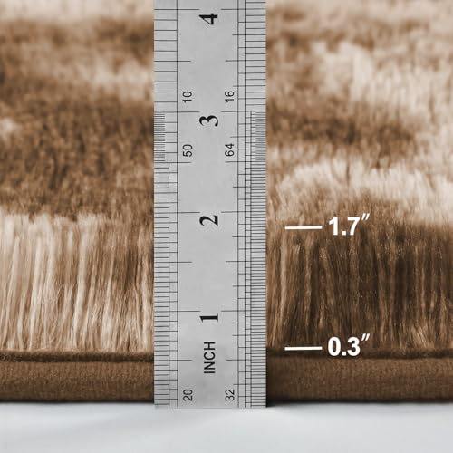 Oxford Homeware Rugs Living Room, Tie-Dye Beige Area Rugs for Bedroom Hallway Runner 80x150 cm Anti Slip - Image 2