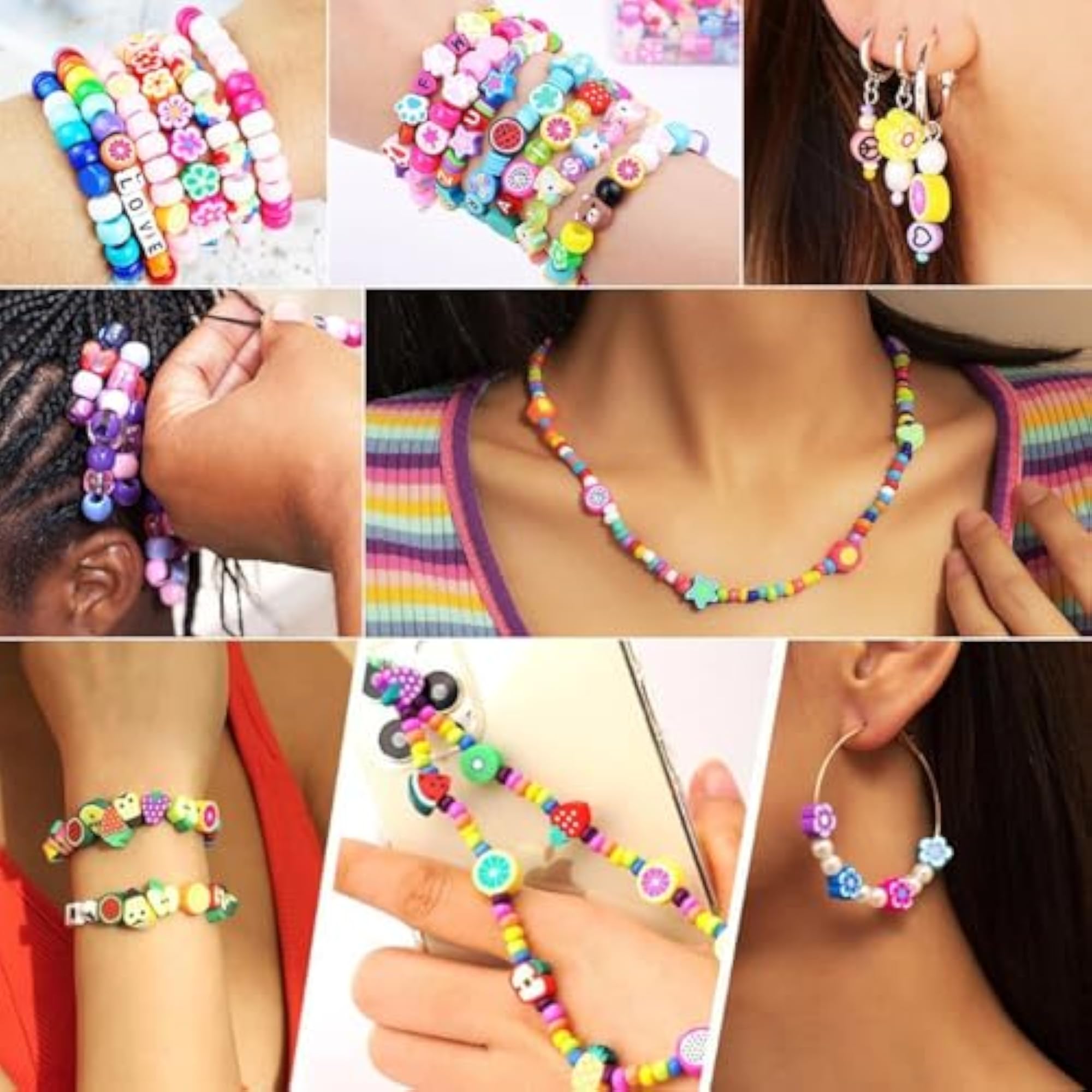 Friendship Gold Silver Heishi Polymer Clay Beads Kit