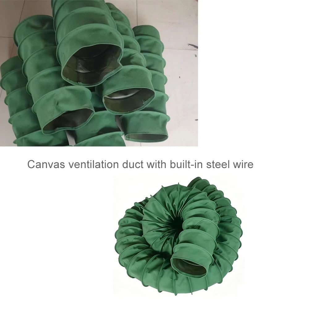 Condotti di aerazione Flessibili per impianti HVAC - Tubo di Ventilazione in Tela per aspirazione Aria, essiccatori e ventilatori - Misure da 5 a 18 Pollici, Lunghezza 1 m (Diametro Interno