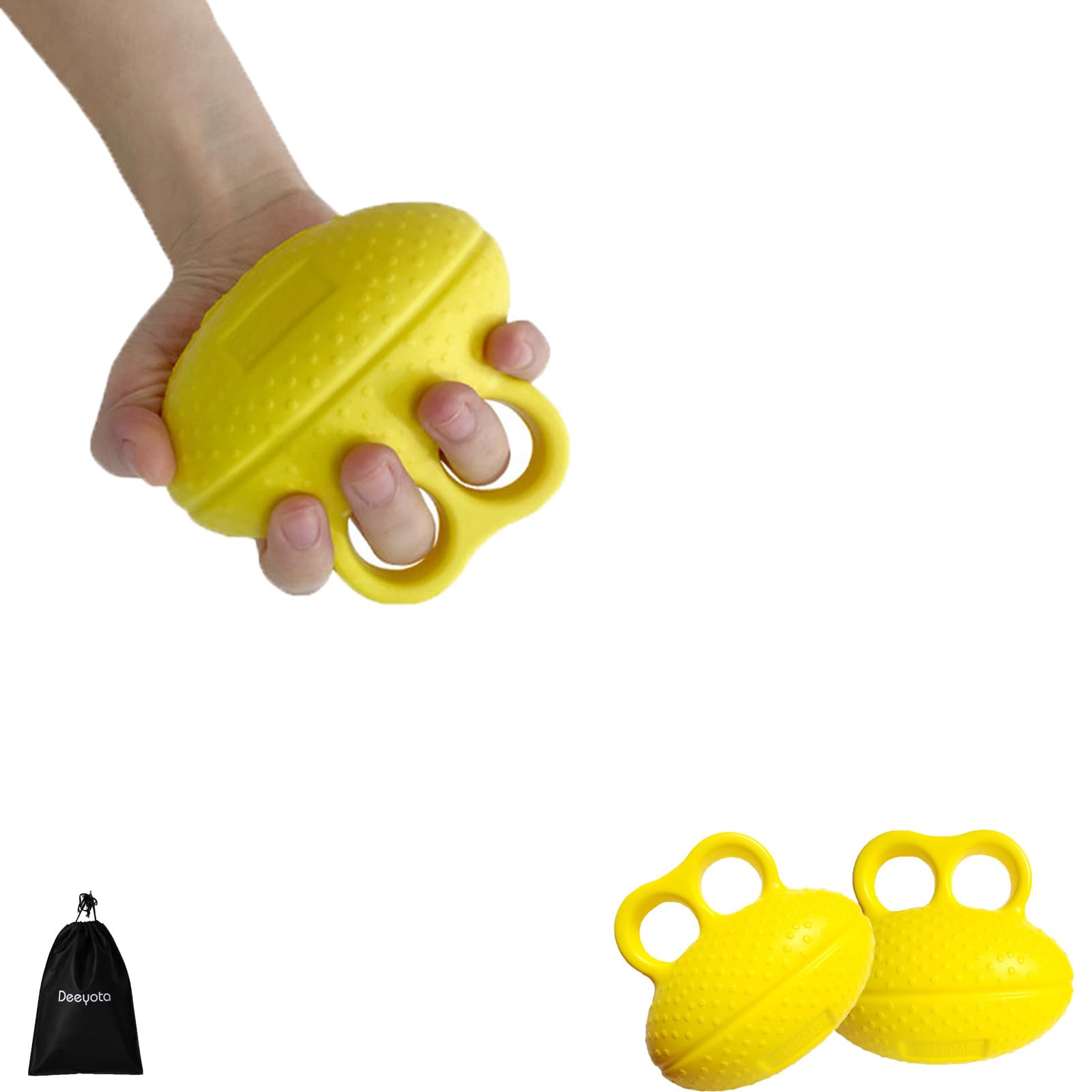 DEEYOTA リハビリ ボール 器具 指拘縮クッション グリップクッショ 握力 エクササイズ 拘縮のための手指補助 訓練具・自助具 左右専用 手洗いOK 介護用品 便利グッズ ２個セット