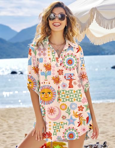 Image of Ekouaer Swimsuit Coverup for Women Bathing Suit Cover Up 2026 Summer Beach Vacation Outfits
