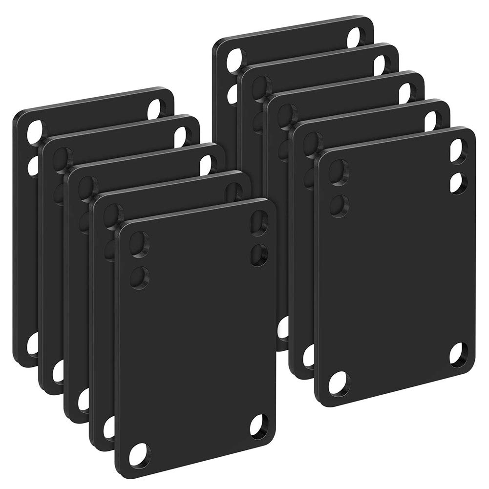 Nicejoy Skateboard Riser Shock Pads Rubber Soft 3mm Longboard Rise Pads for Longboards Scooters Cruisers Preventing Wheelbite and Absorbing Impact Shock Black