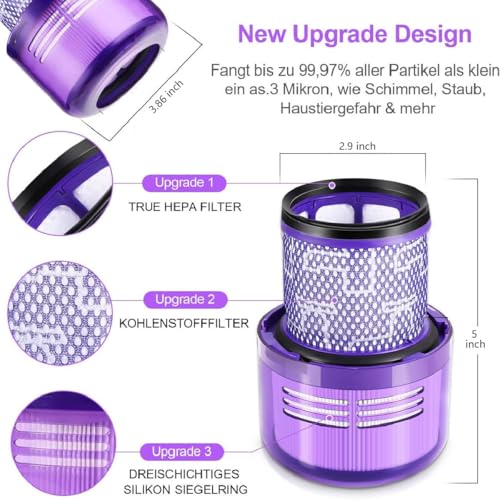 Image of Replacement Filter Compatible with Dyson V11 Outsize, V11 Outsize Origin, Outsize Plus, Outsize+, Outsize Absolute+, SV16, SV29 Vacuum Cleaner, Compare to Part 970422-01 (3 PACK)