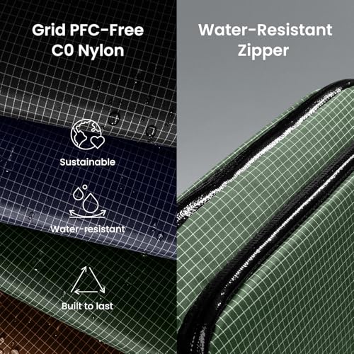 Image of tomtoc Electronic Organizer Travel Case Performance, Water Resistant Dual Compartment Cable Organization Storage Bag for Charger, Cord, Phone, Hard Drive, Power Bank, Accessories Travel Essentials