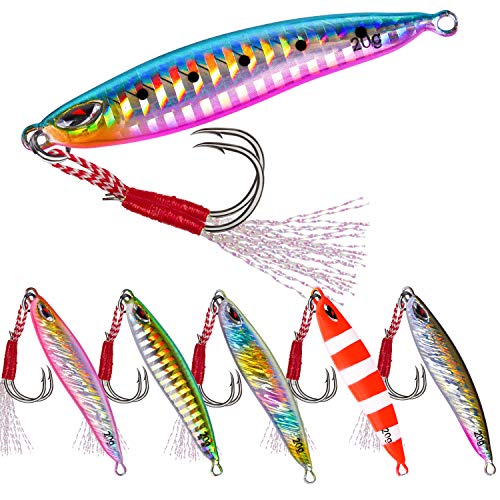 Goture Lead Vertical Jig - 0.71oz/1.06oz Freshwater & Saltwater Jigging Lures, Boat Metal