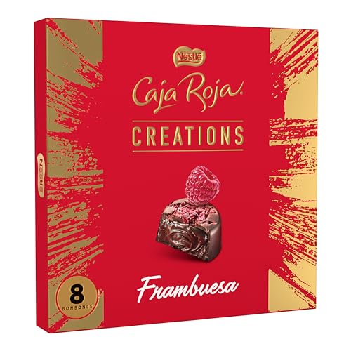 NESTLÉ CAJA ROJA Creations Bombón de chocolate negro y Frambuesa Estuche 109 g