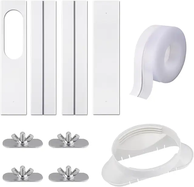 Kit Finestra Condizionatore Portatile Universale per Tubo 13cm - Installazione Facile