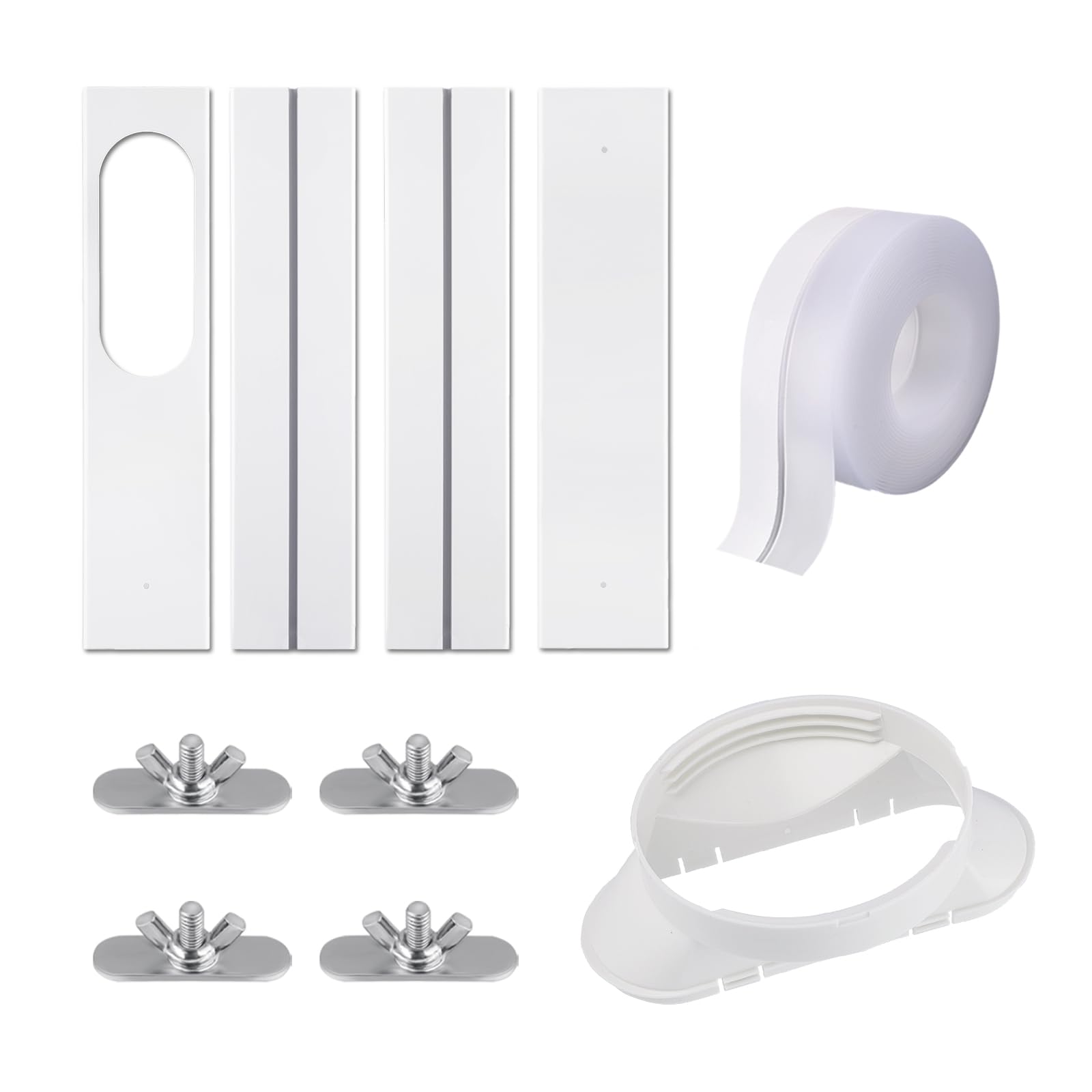 XIHIRCD Kit de Ventana de Aire Acondicionado Portátil, con Acoplador Universal Sello de Ventana Ventilación de Ventana de CA para Ventana Corrediza Vertical/Horizontal para Manguera de Escape de 13cm
