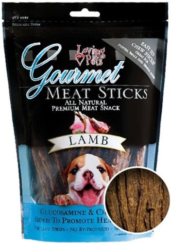Loving Pets All Natural Premium Lamb Sticks With Glucosamine & Chondroitin Dog Treats, 6 Oz #TOP13