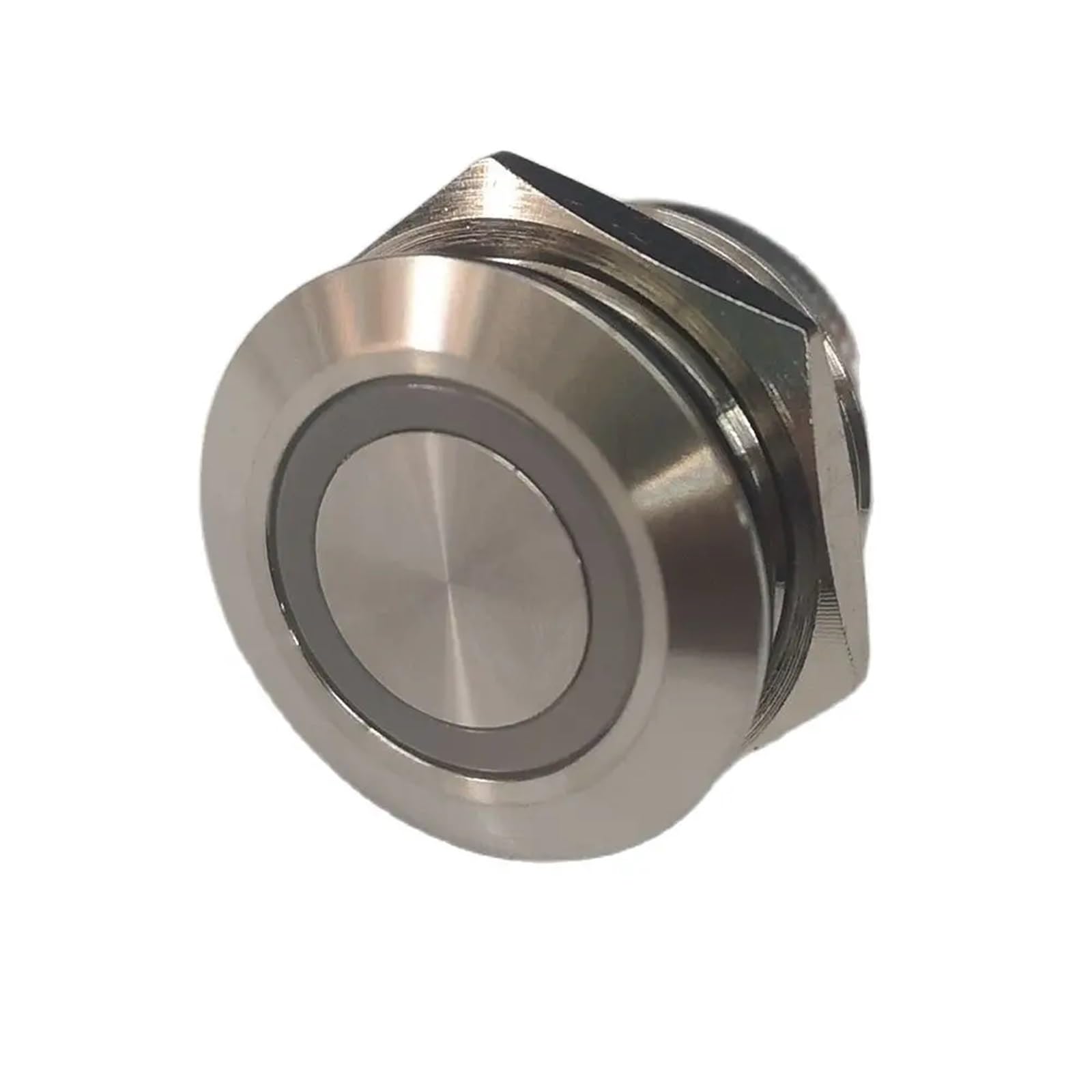 5 metalowych przełączników przyciskowych, wodoszczelne, LED, samoczynnie resetujące, trójkolorowy (R/G/B), 16/19/22 mm, światło, chwilowy automatyczny przycisk resetowania, 3 V, 12 V (kolor czerwony