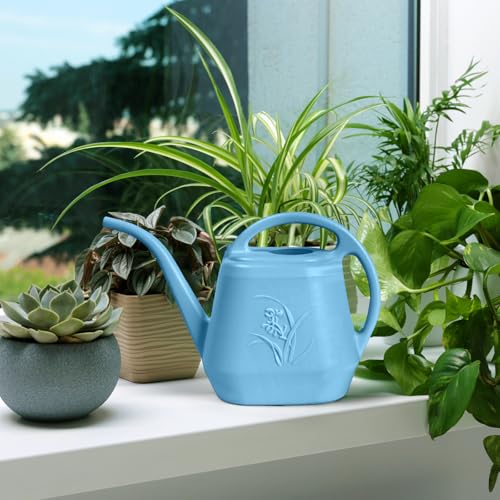 Image of Plastic Watering Can - for Indoor and Outdoor Plant - 1 /2 Gallon - SkyBlue