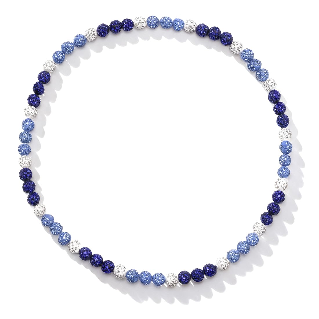 Baseball Bead Necklace, Baseball Necklace for Men, 16/19/22" Bling Ice Collection Necklace Gifts for Boys, Rhinestone Discoball Inspired Sports