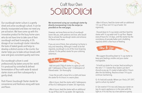 Image of Alla's Posh Flavors Sourdough Starter Culture | Active | Instant | Direct Use | FOR 10 kg Flour | 500 g Bulk Pack | Instructions Included
